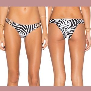 NWT PilyQ Zebra Brazilian/teeny Bikini Bottom Med